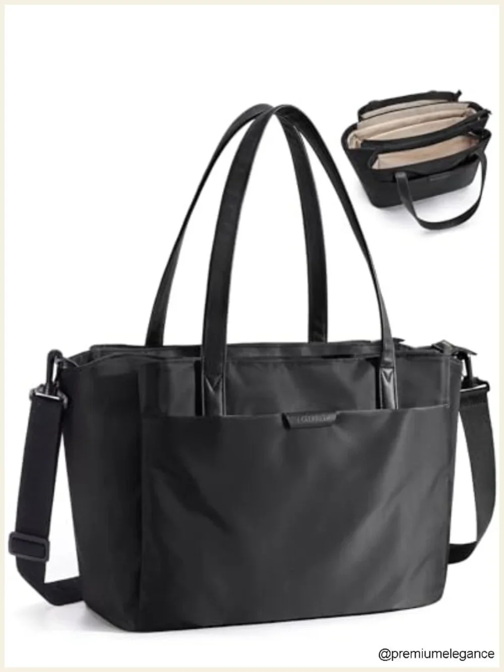 Large Tote Bag with Laptop Compartment, Work Tote with Shoulder Strap